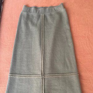 90s Calvin Klein Jeans Faux Sherpa Fleece Lined Maxi Skirt